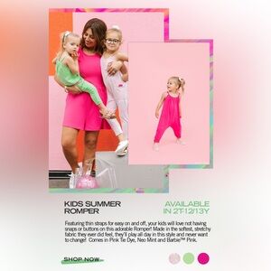 Smash + Tess x Barbie™ Kids Summer Romper – Barbie™ Pink – 4/5
